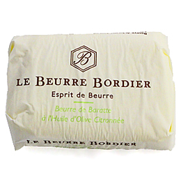 【毎週月曜〆切→翌週金曜発送】フランスブルターニュ産　ボルディエ　発酵フレッシュバター　オリーブオイル・レモン入り　125g